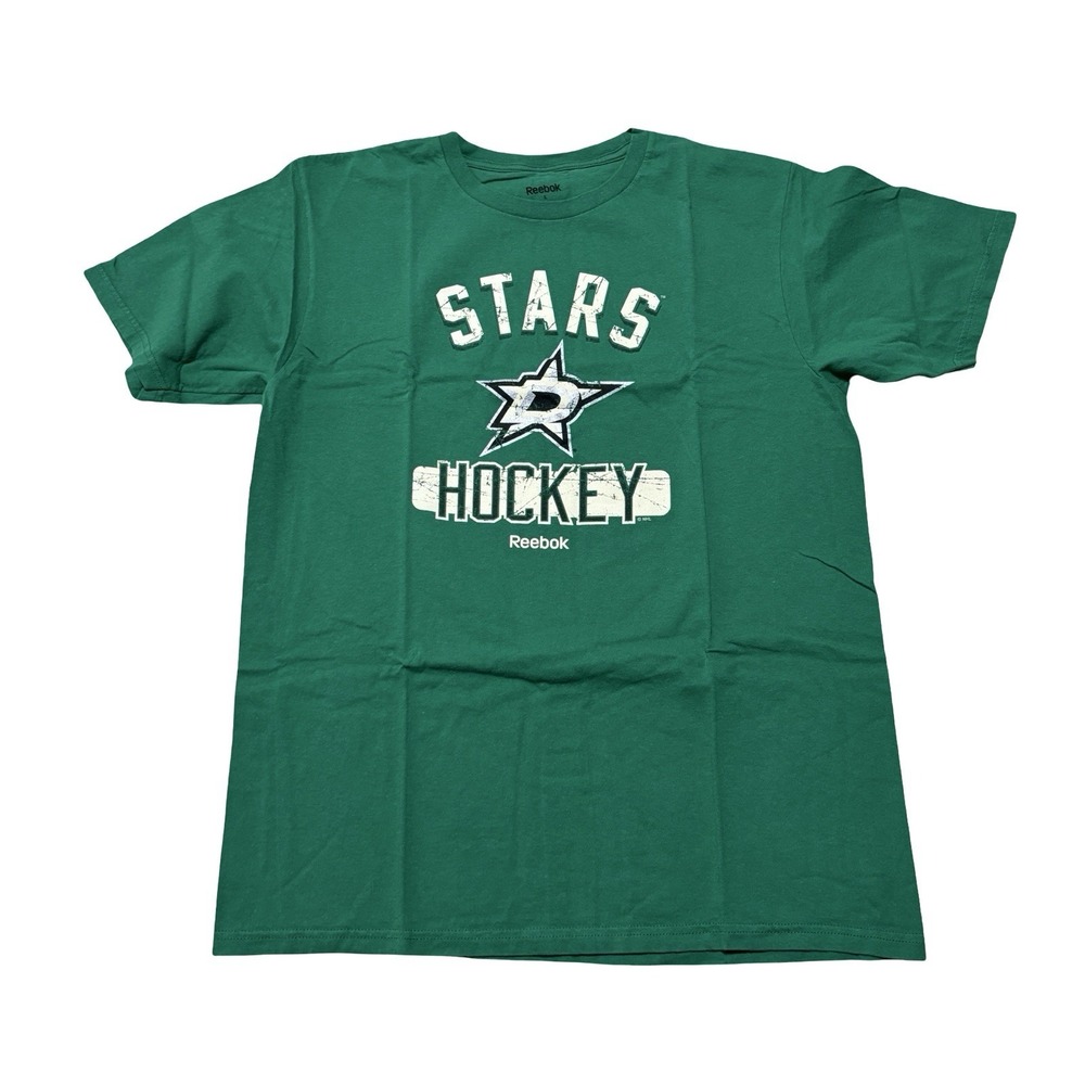 Reebok Men's Dallas Stars Hockey T Shirt Green Size Large 20 x 28